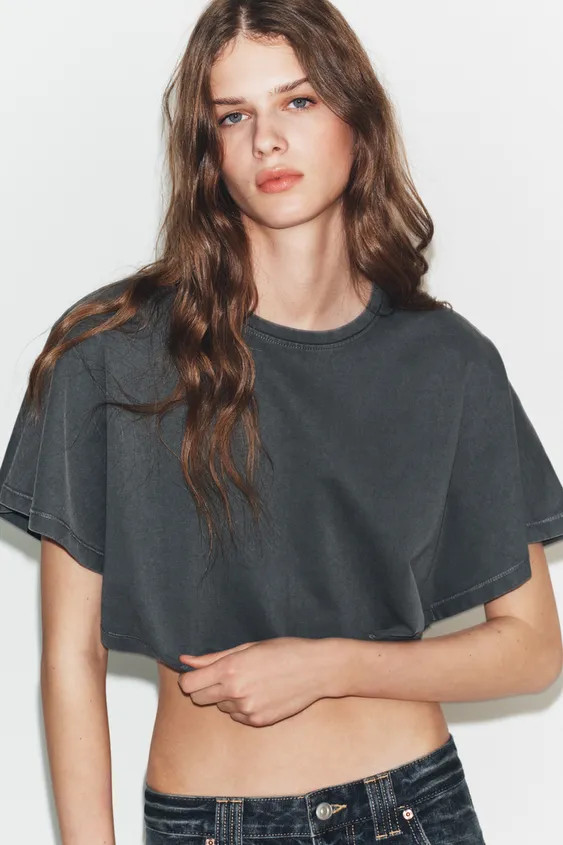 WASHED EFFECT CAPE TOP | Zara US