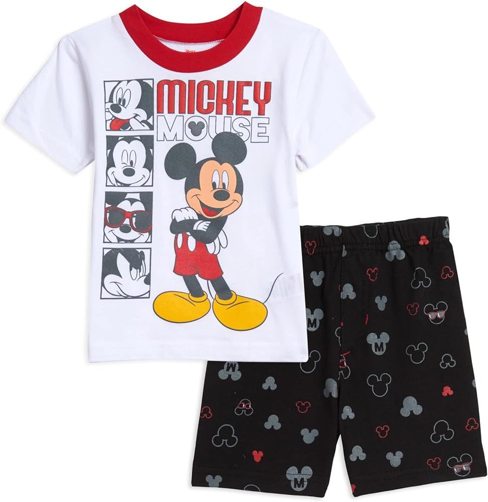 Disney Mickey Mouse Graphic Short Sleeve T-Shirt & Shorts | Amazon (US)