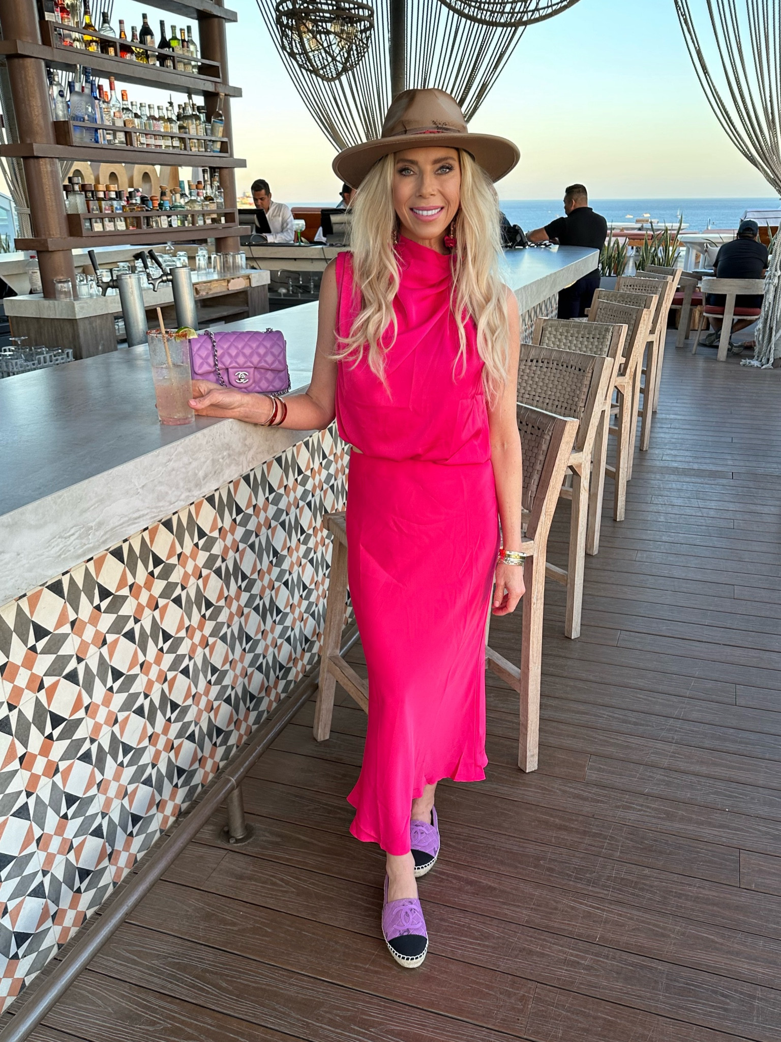 Cute two piece pink dress/skirt set from Amazon. Chanel flap bag and Chanel espadrilles. Temu hat. Bargain dress and hats. Mix cheap and designer items. Perfect for vacation or valentines. Date night

#LTKsalealert #LTKfindsunder50 #LTKshoecrush