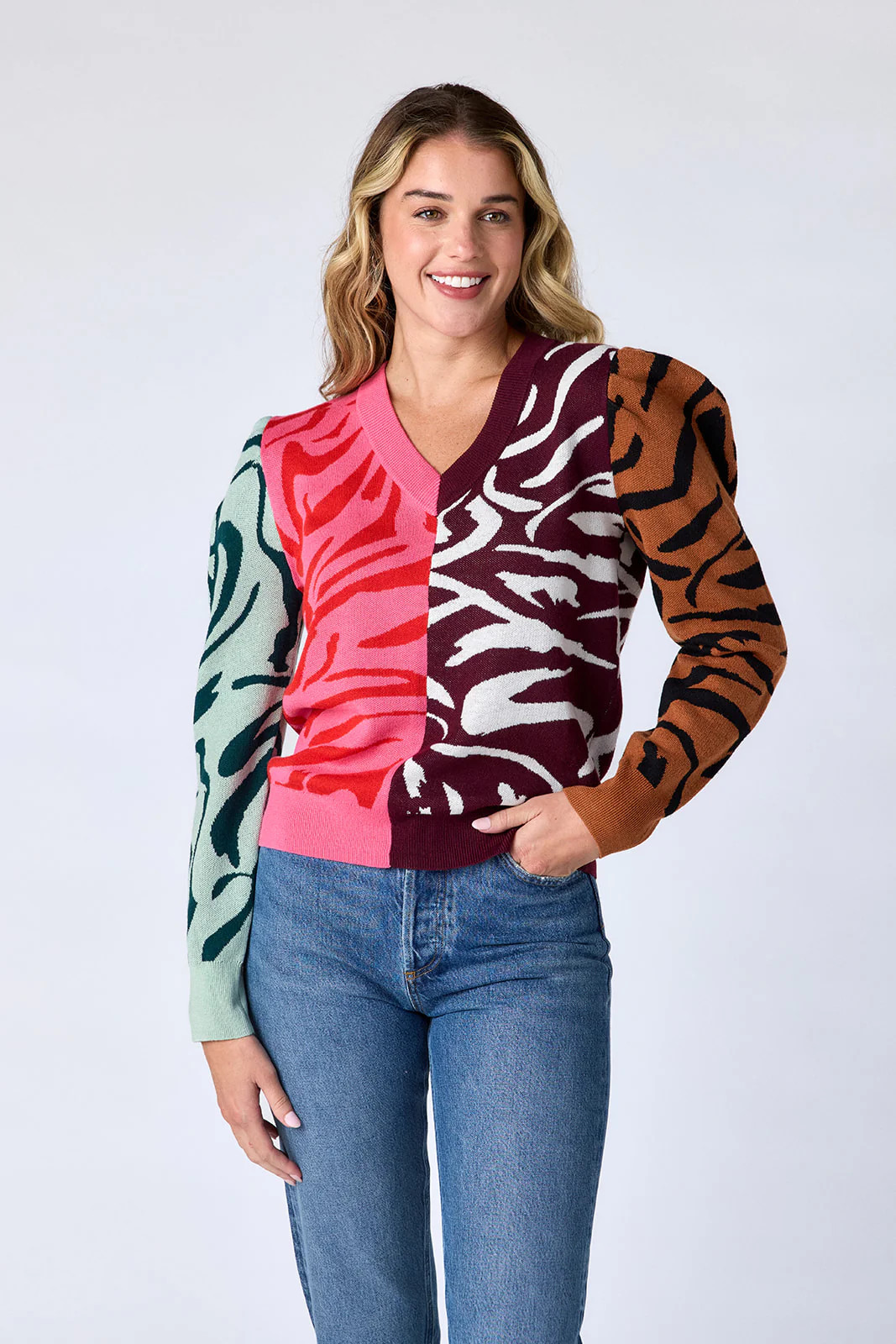 Teddie Sweater in Zebra Colorblock | CROSBY by Mollie Burch | CROSBY by Mollie Burch