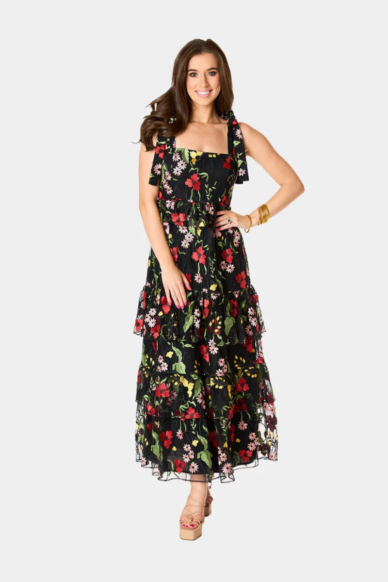 BuddyLove | Edie Tie-Shoulder Maxi Dress | Lost In It | BuddyLove