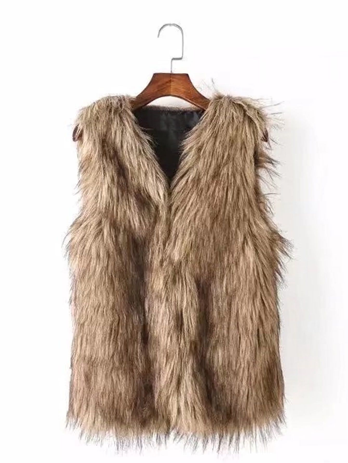 Faux Fur Vest | ROMWE