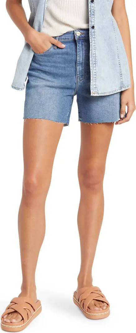 Le Tour Raw Hem Denim Shorts | Nordstrom Rack