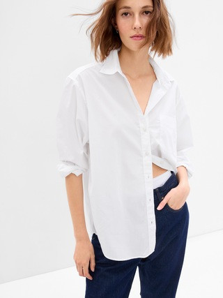 100% Organic Cotton Big Shirt | Gap (CA)