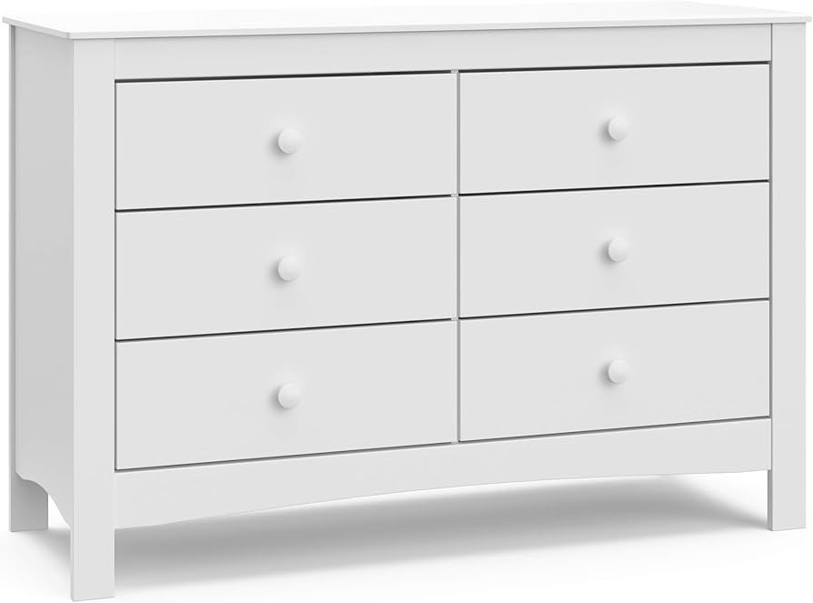 Graco Noah 6 Drawer Double Dresser (White) - GREENGUARD Gold Certified, 6 Drawer Double Dresser f... | Amazon (US)