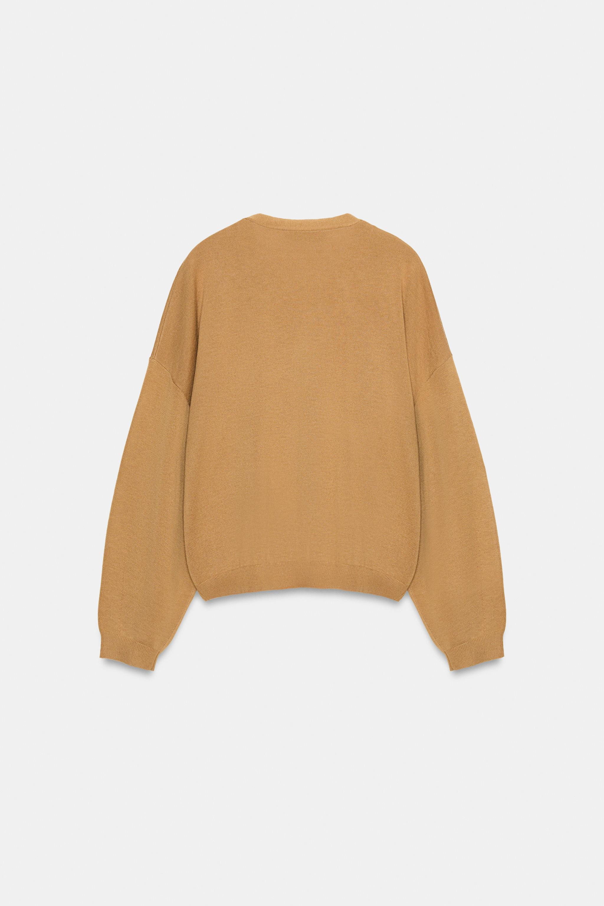 V-NECK KNIT CARDIGAN | Zara US