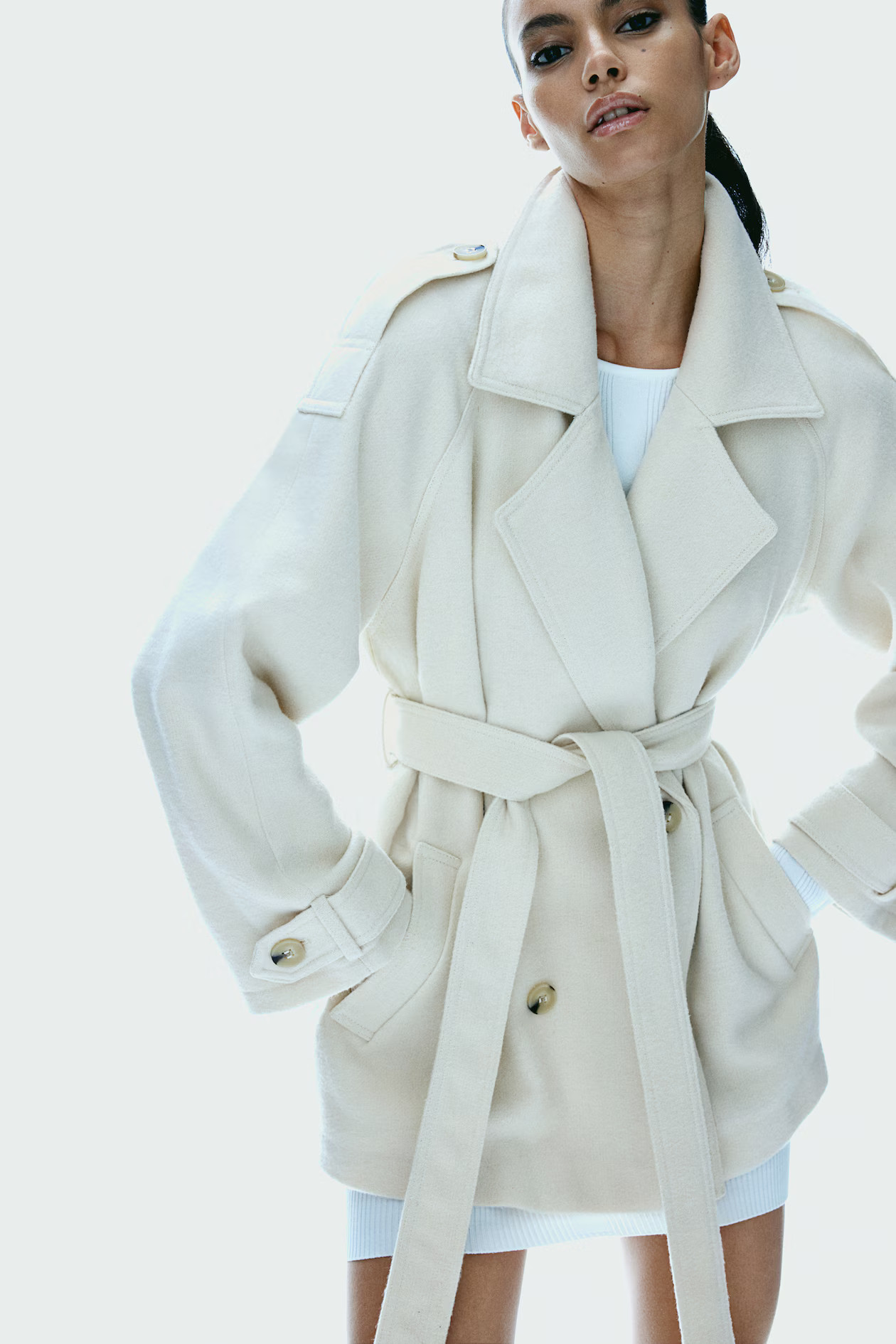 Short felted pea coat | H&M (US + CA)