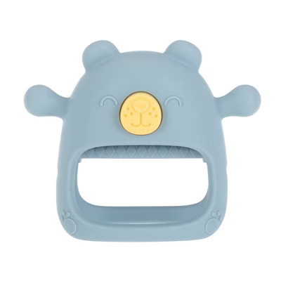 Nuby Silicone Wrist Grip Teething Mitten - Blue Bear | Target