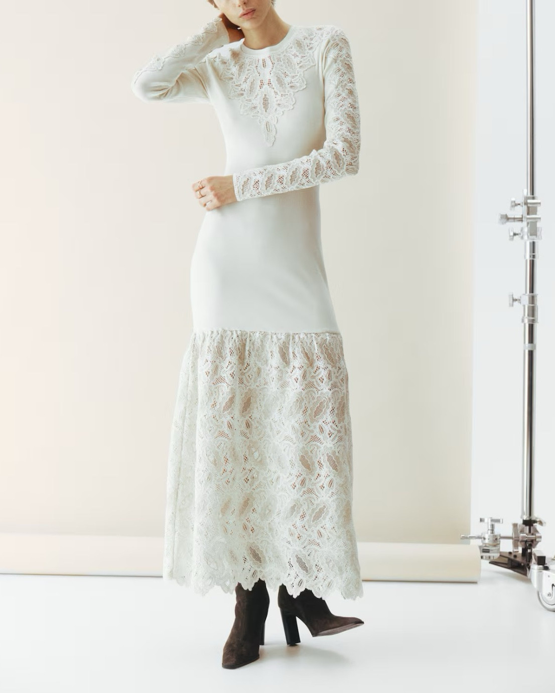 Cream lace detail maxi dress 

#LTKSeasonal