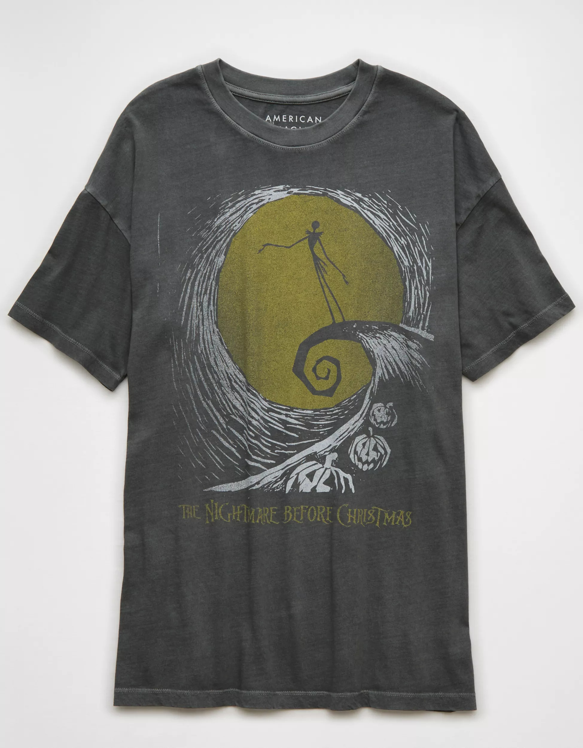 AE Oversized Nightmare Before Christmas Graphic Tee | American Eagle Outfitters (US & CA)