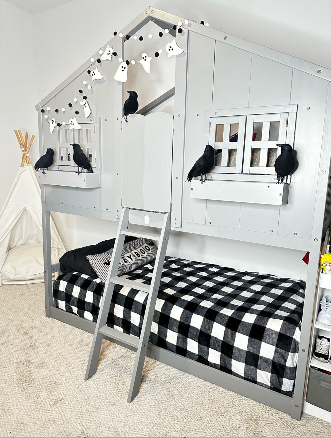 Halloween decorations in kids room. Halloween bed. 

#LTKKids #LTKSeasonal #LTKHome