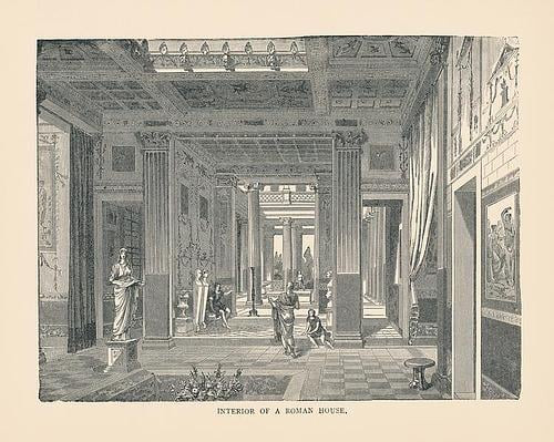 Ancient Roman Villa Interior | Artfully Walls