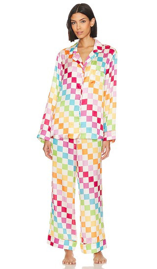 Classic Pj Set in Multi Checker Silky | Revolve Clothing (Global)