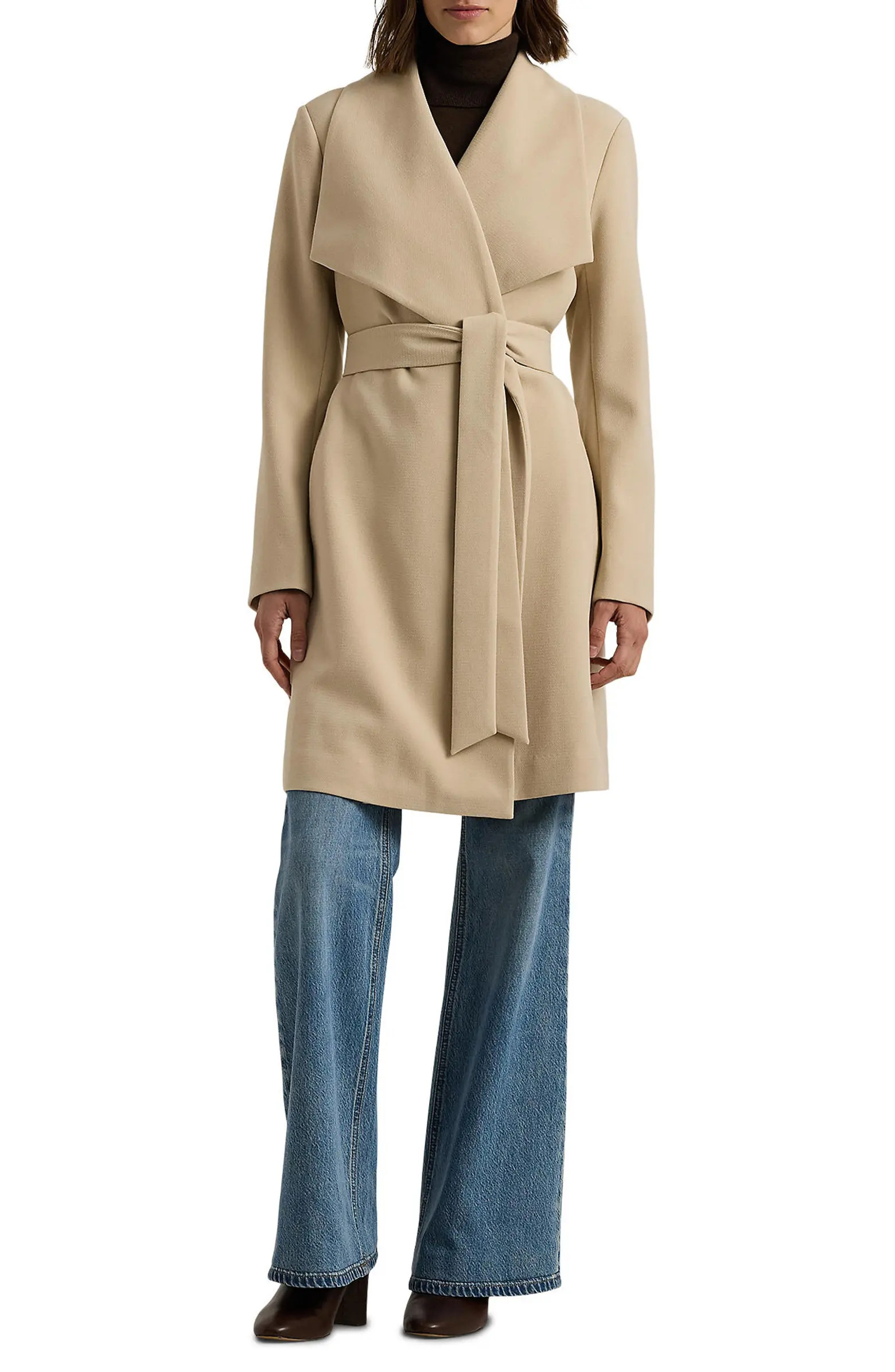 Drape Front Crepe Jacket | Nordstrom