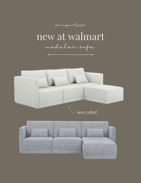 New modular sofa at Walmart! The gray color has been around for a bit, but the taupe color is new! Under $1k!

#LTKhome #LTKstyletip