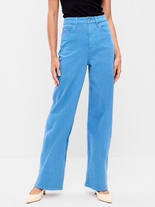 Old Navy x The Devil Wears Prada Extra High-Waisted Cerulean Wide-Leg Jeans | Old Navy (US)