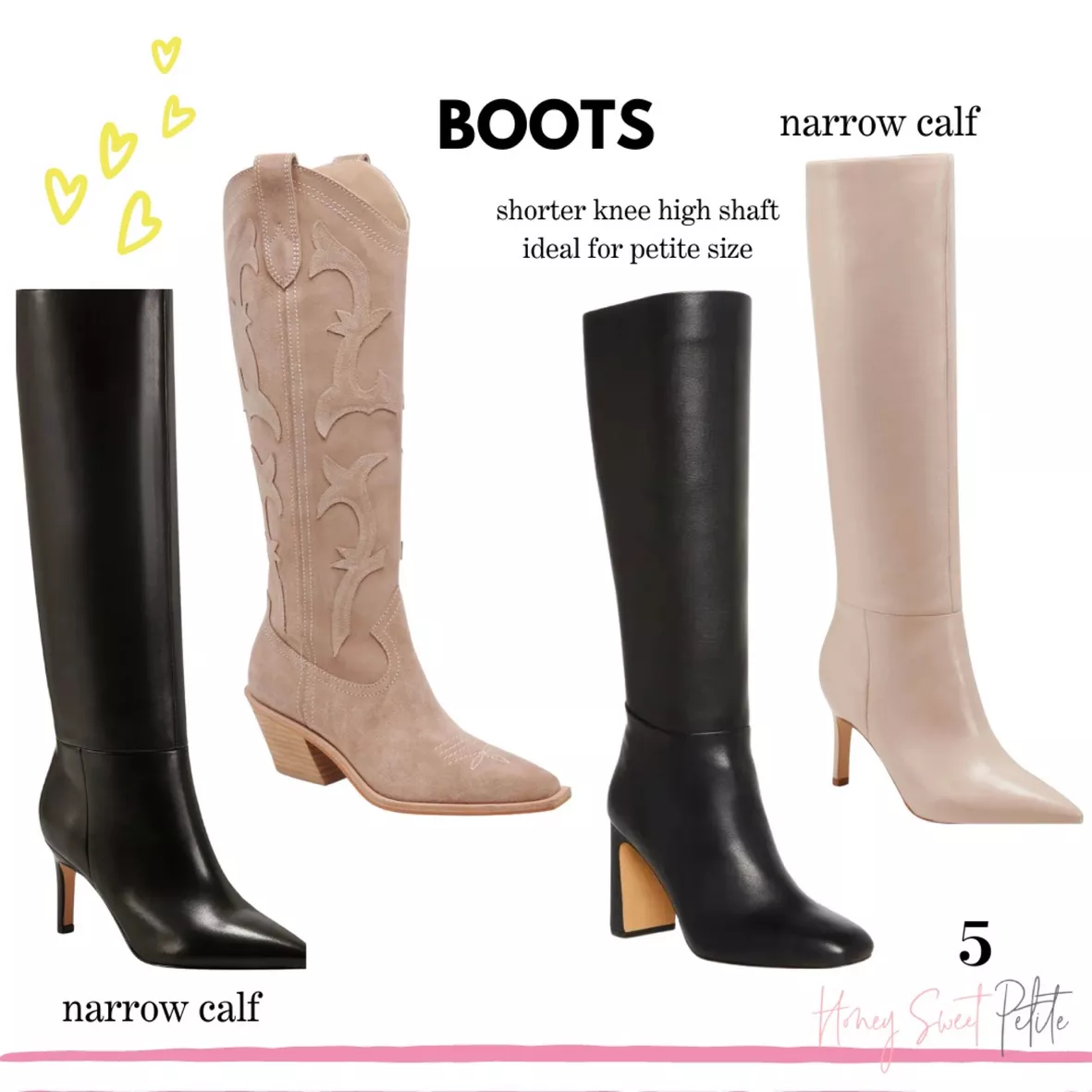 Womens narrow calf boots + FREE SHIPPING