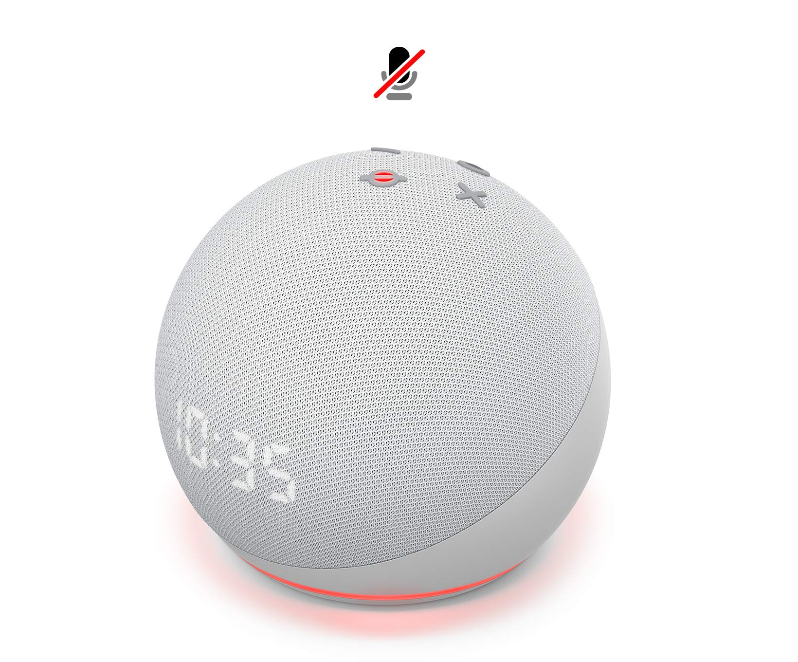 Echo Dot (4th Gen) | Smart speaker with clock and Alexa | Glacier White | Amazon (US)