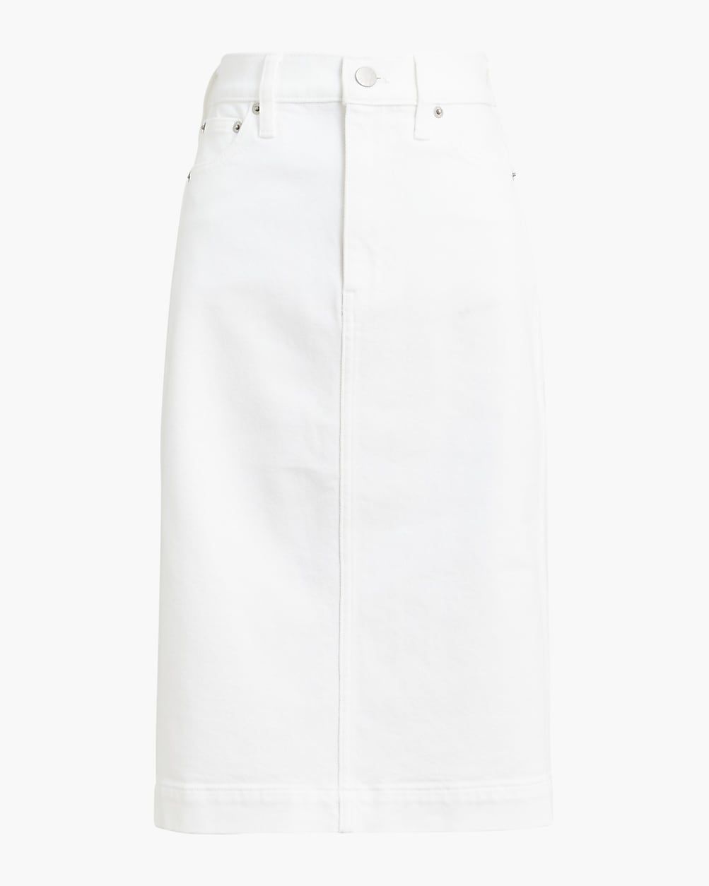 White denim midi skirt | J.Crew Factory