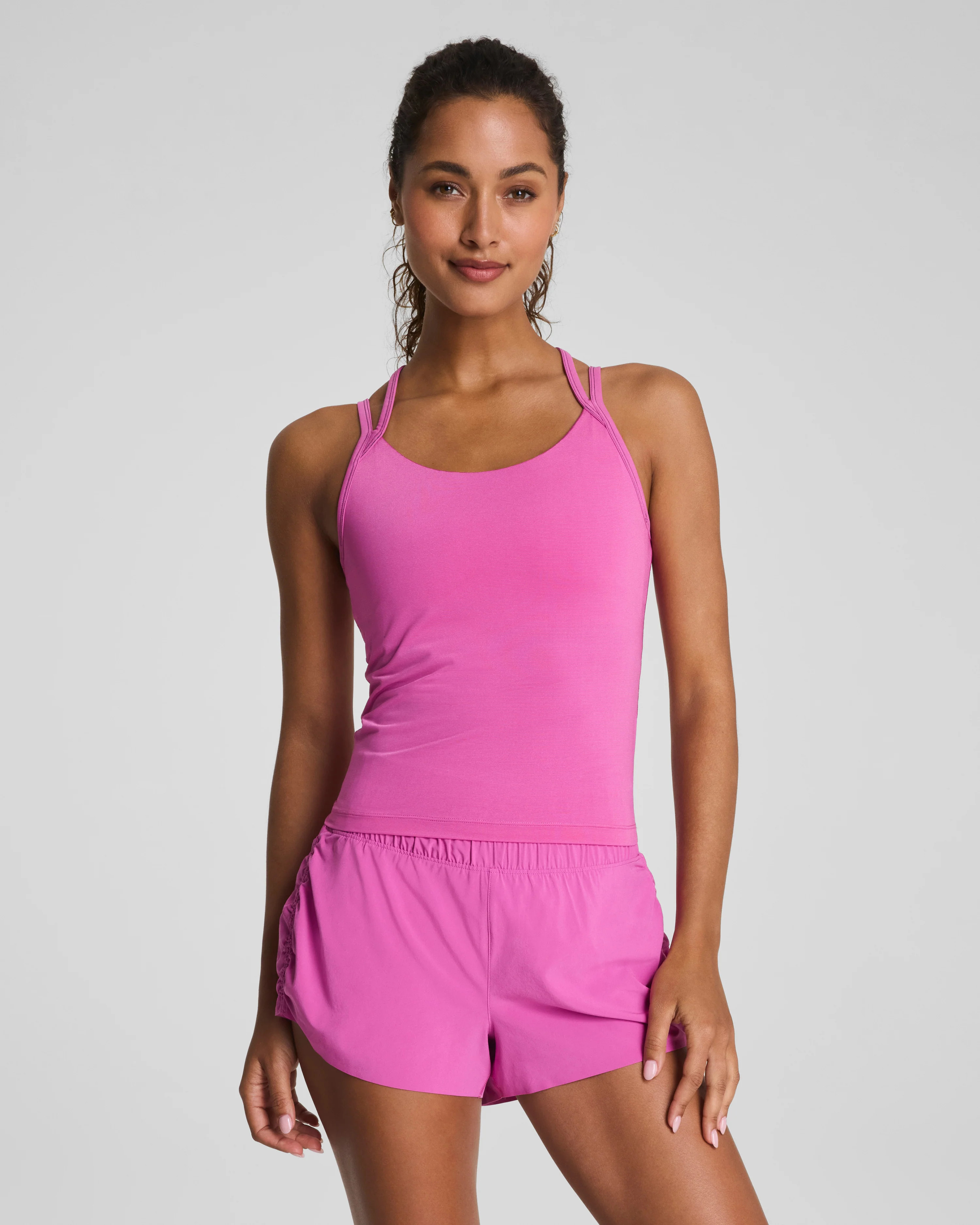 Cooling Workout Tank with Shelf Bra | SPANX\u00ae StayCool Scoop Neck | Spanx