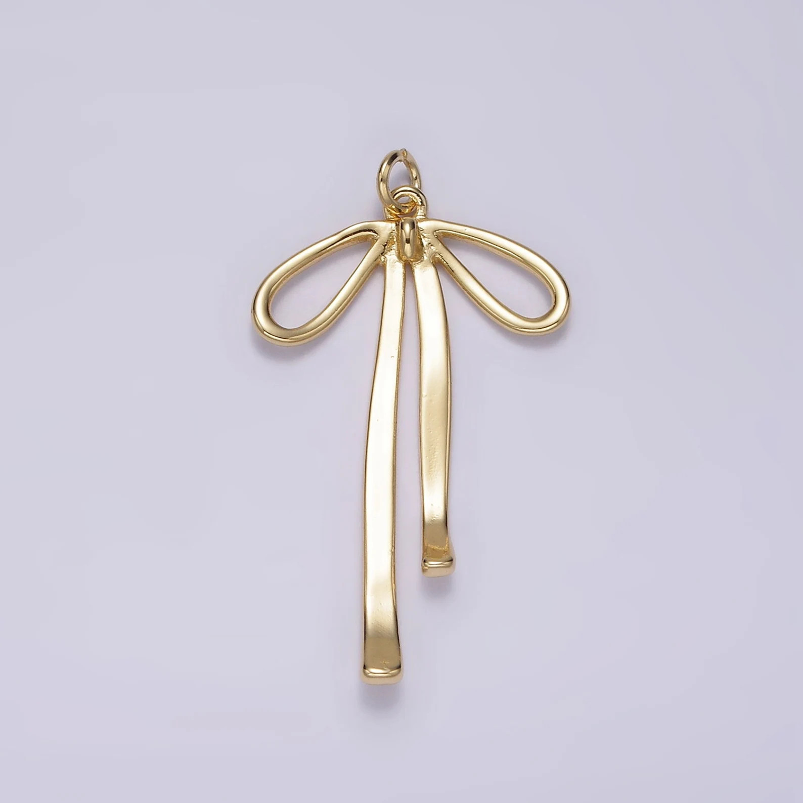 14K Gold Filled 30mm Ribbon Bow Minimalist Charm AG494 - Etsy | Etsy (US)