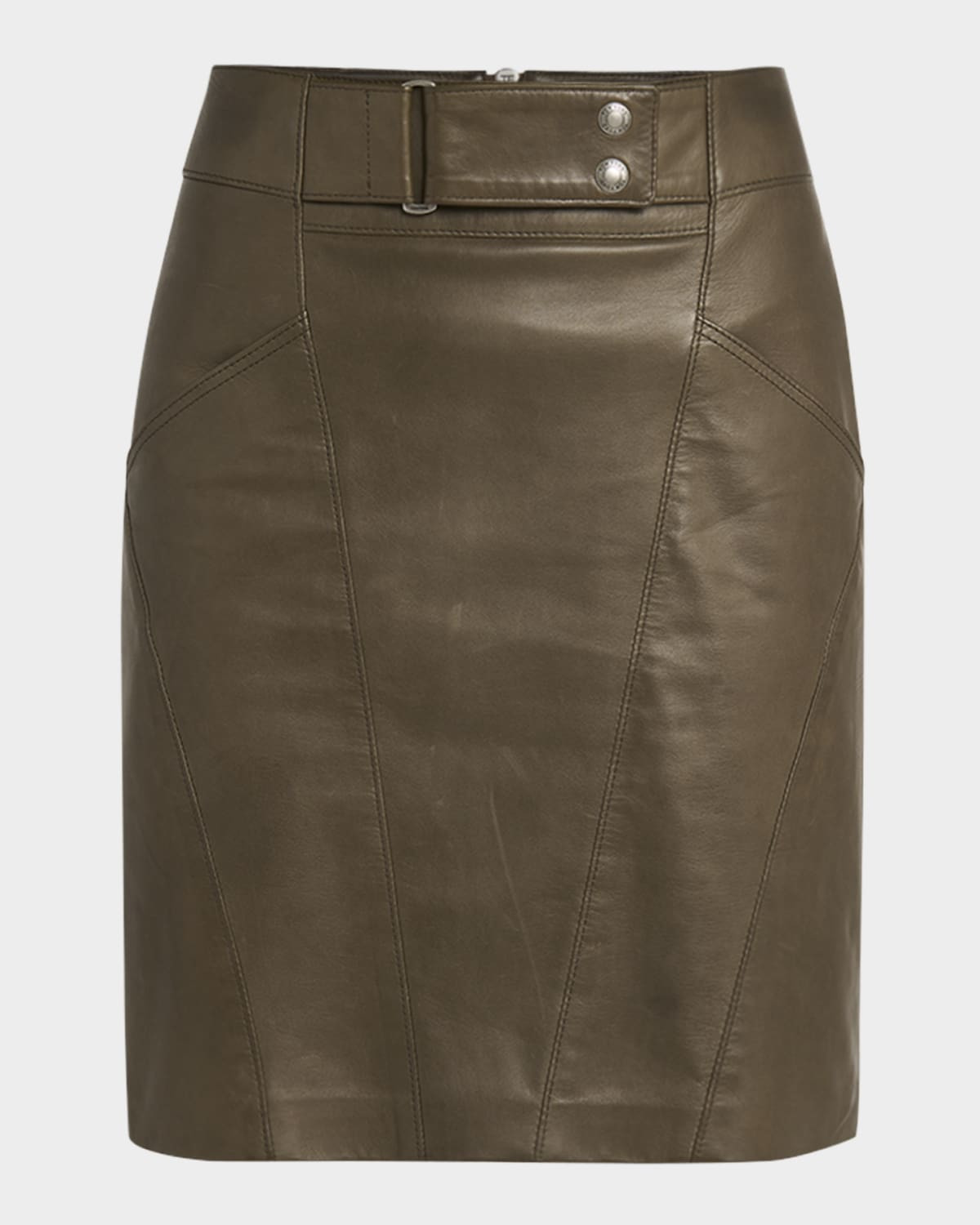 Soft Nappa Leather Mini Pencil Skirt | Neiman Marcus
