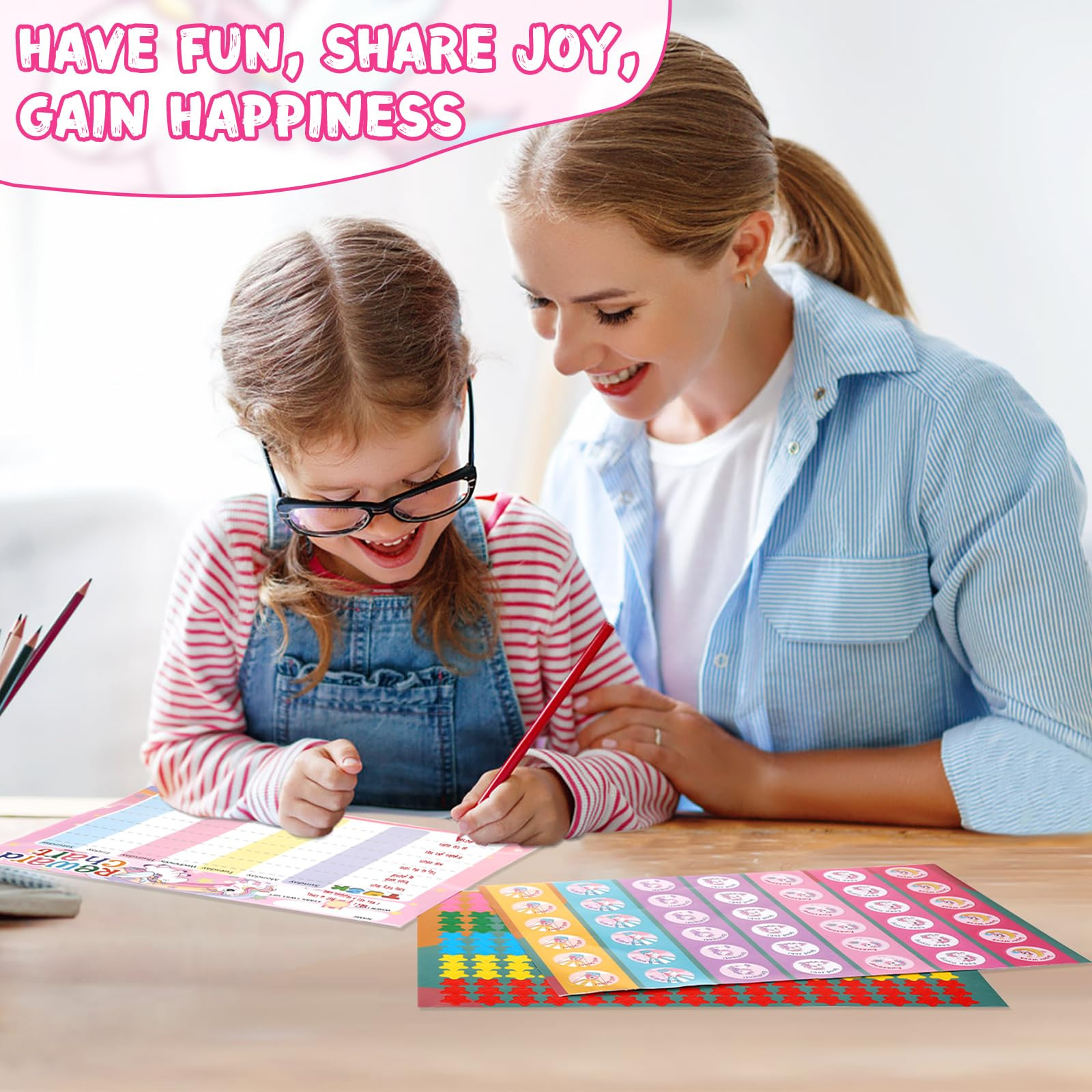 Magnetic Reward Chart for Kids at Home, Behavior Chart Pad with 26 Chore Charts, 1680 Star Sticke... | Amazon (US)