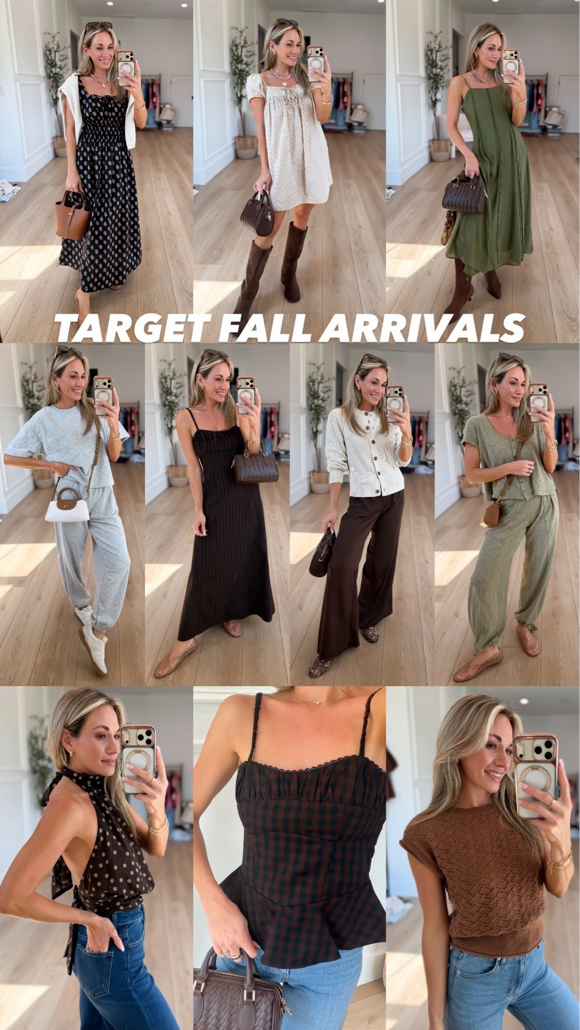 Target Fall Arrivals! I found so many cute things! Dresses, stretchy jeans, comfy sets, date night tops, cardigans, sweater tops and more! I’m 5’2 for reference and wearing my true size xs. 

#ad @Target