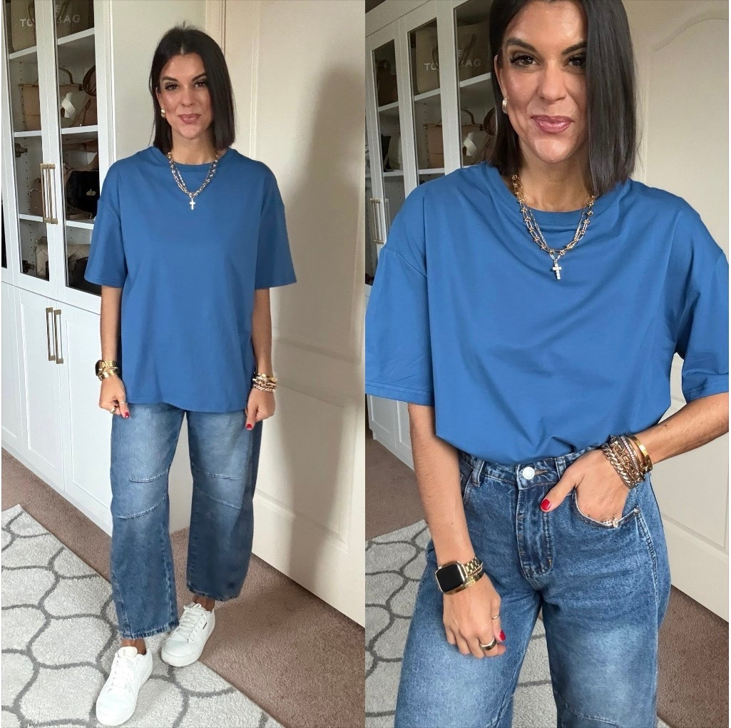 Size small in tee Size 2 in jeans

#LTKSeasonal #LTKFindsUnder100