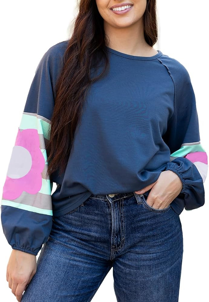 KevaMolly T-Shirts Top Floral Tee | Amazon (US)