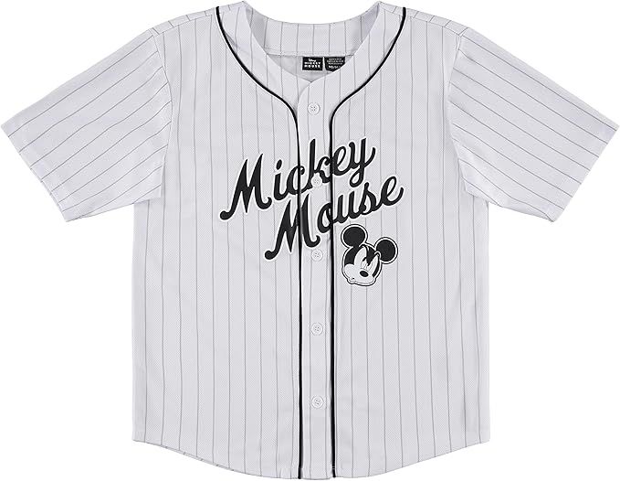 Disney Boys Mickey Mouse Baseball Jersey - Boys Classic Mickey Mouse Mesh Button Down Baseball Je... | Amazon (US)