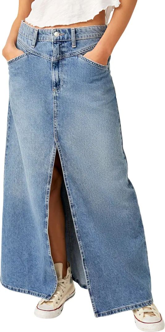 Come as You Are Denim Maxi Skirt | Nordstrom