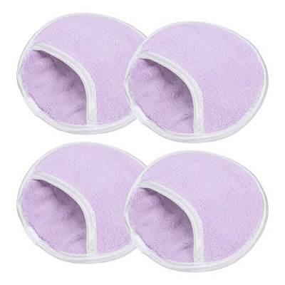 Unique Bargains Cleansing Daily Face Wash Sponges Exfoliating Fingers Glove 4 Pcs Purple | Target