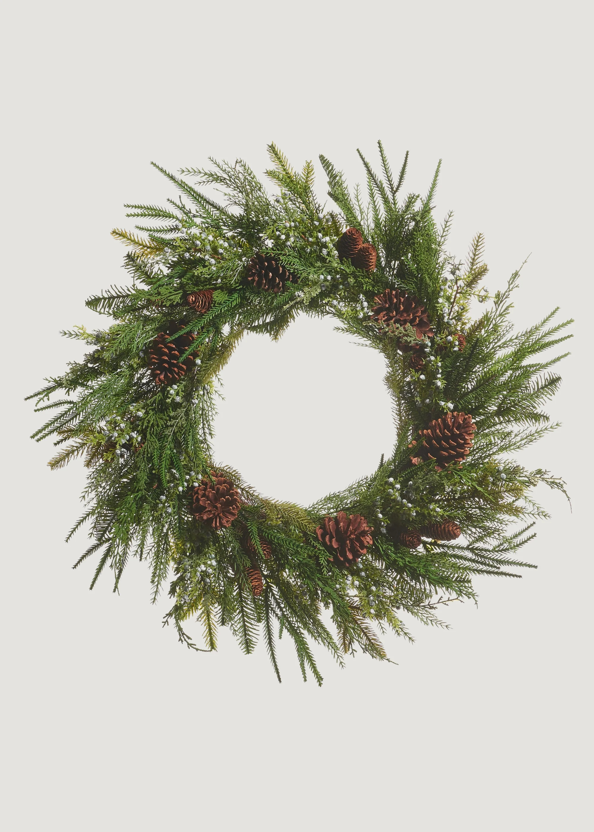 Christmas Pine Wreath with Berries | Fake Winter Greens | Afloral | Afloral