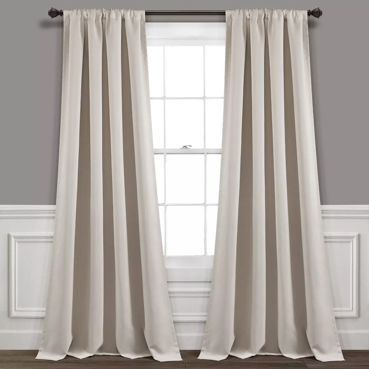 Set of 2 (108"x52") Insulated Rod Pocket Blackout Window Curtain Panels Wheat - Lush Décor | Target