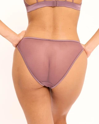 Mesh Bikini Briefs Mauve | Understatement