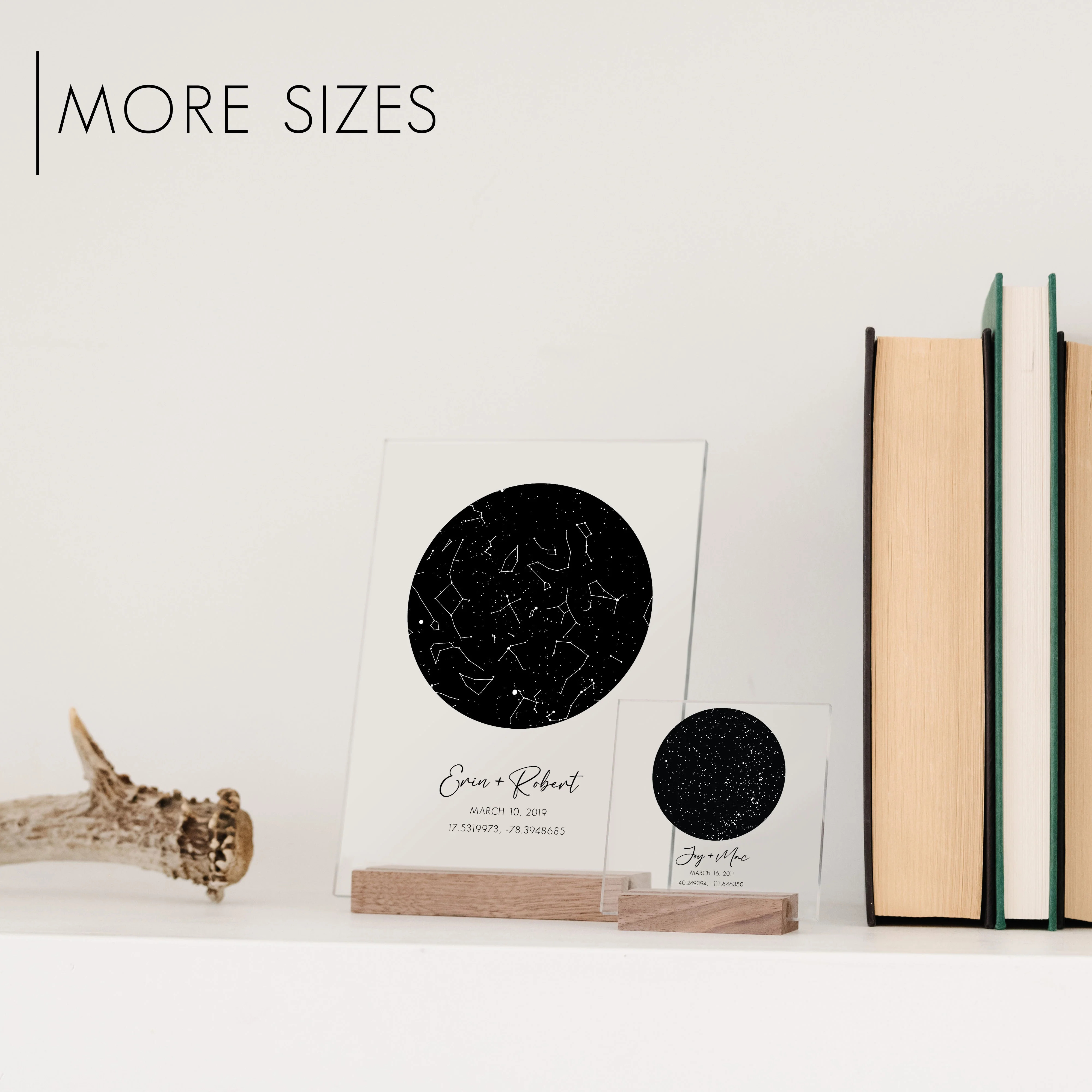 Custom Acrylic Black Star Chart | Circle and Square Decor 