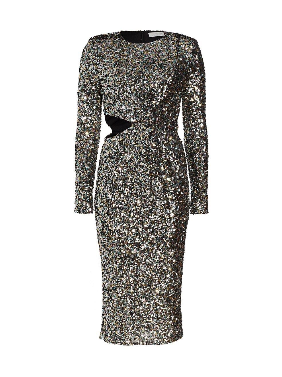 Sylvina Sequinned Midi-Dress | Saks Fifth Avenue