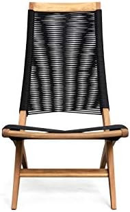 Patio Sense Lisa Lounge Chair | Natural Wood Finish | Mid-Century Modern Wooden Lounging Chair fo... | Amazon (US)