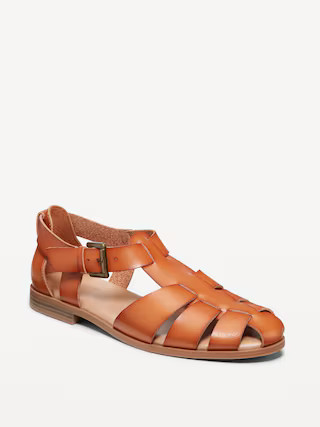 Faux-Leather Fisherman Sandals | Old Navy (US)