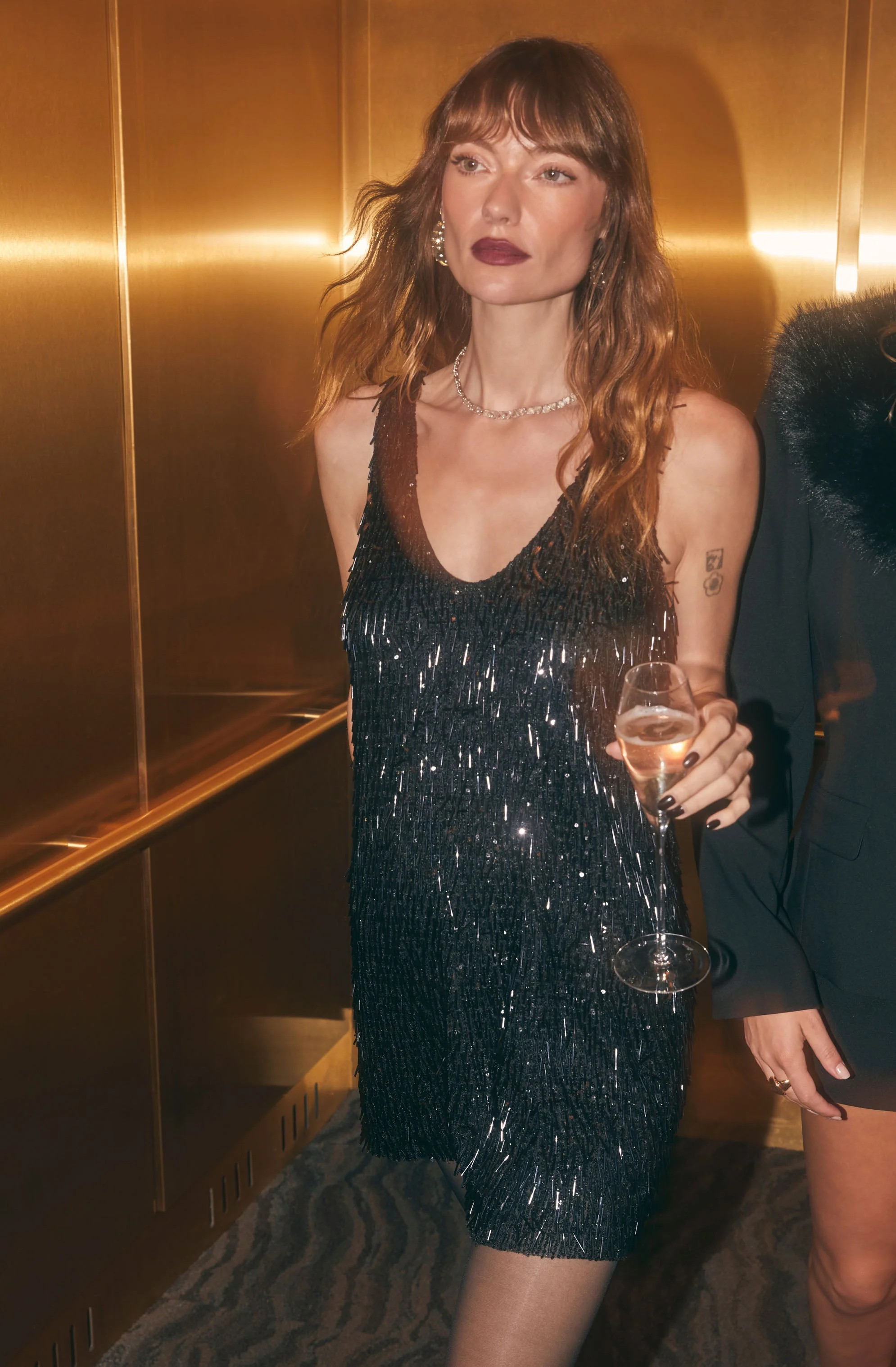 Emani Sequin Mini Dress - Black / XS | ASTR The Label (US)