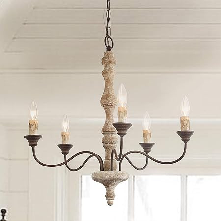 LOG BARN Farmhouse Chandelier for Dining Room, French Country Chandeliers for Living Room, Bedroo... | Amazon (US)