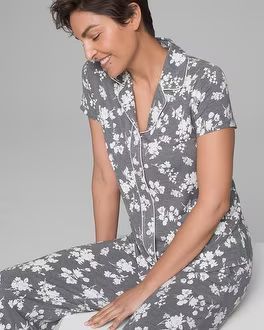 Short Sleeve Notch Collar Pajama Top | Soma Intimates