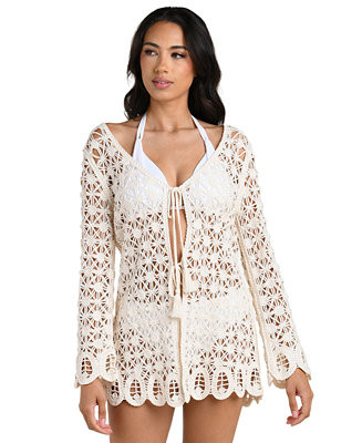 La BlancaWomen's Serenity Crochet Cover-Up Kimono | Macy's