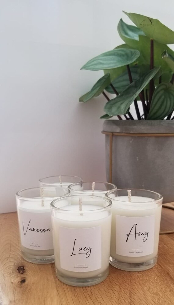Personalised Natural Plant-Based Soy Candles for Bridesmaid | Etsy | Etsy (US)