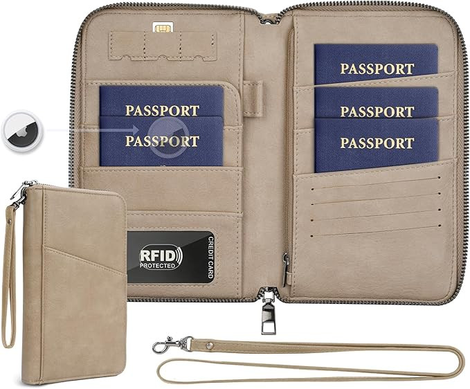 Family Passport Holder Wallet RFID Travel Document Organizer for Women Men, Portable Case Cover f... | Amazon (US)