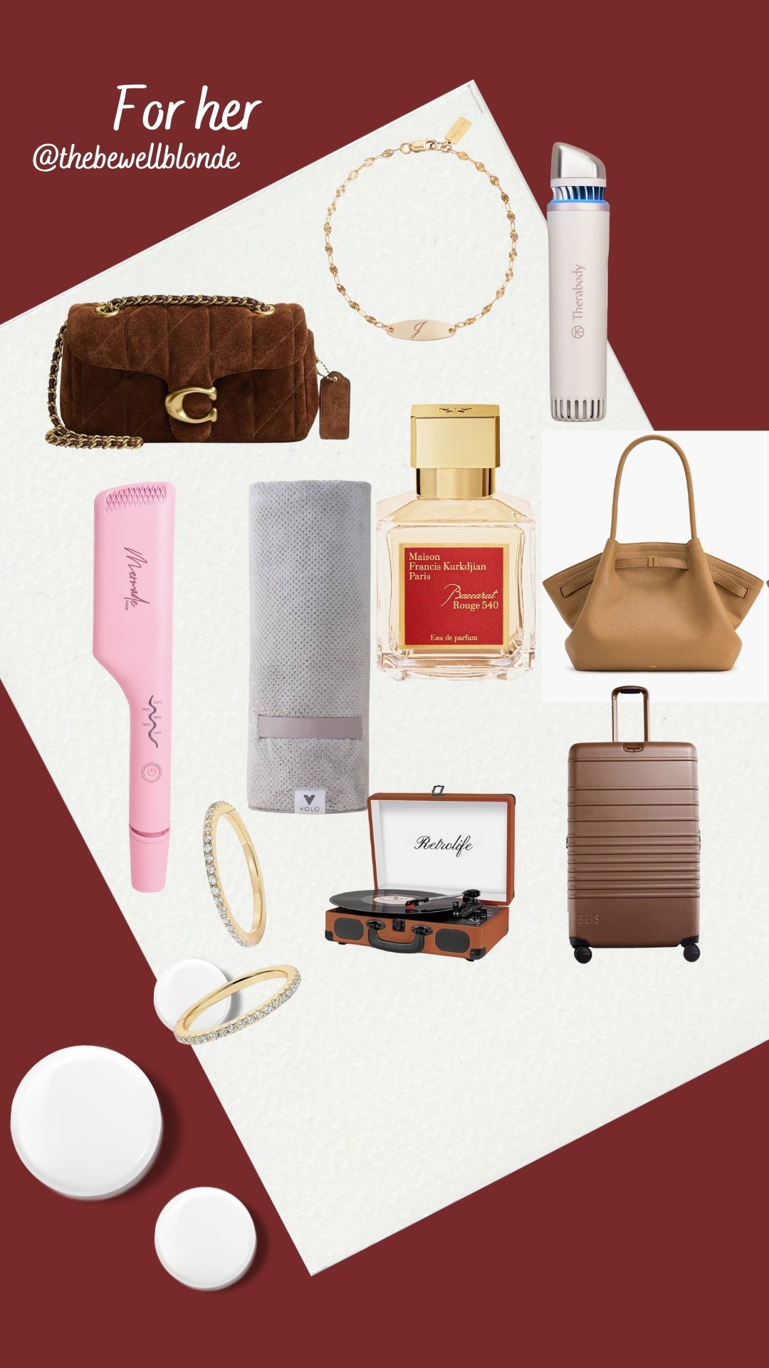 Coach
Luggage
Baccarat 
Diamond ring
Skincare
Record player 

#LTKGiftGuide #LTKSaleAlert #LTKFindsUnder100