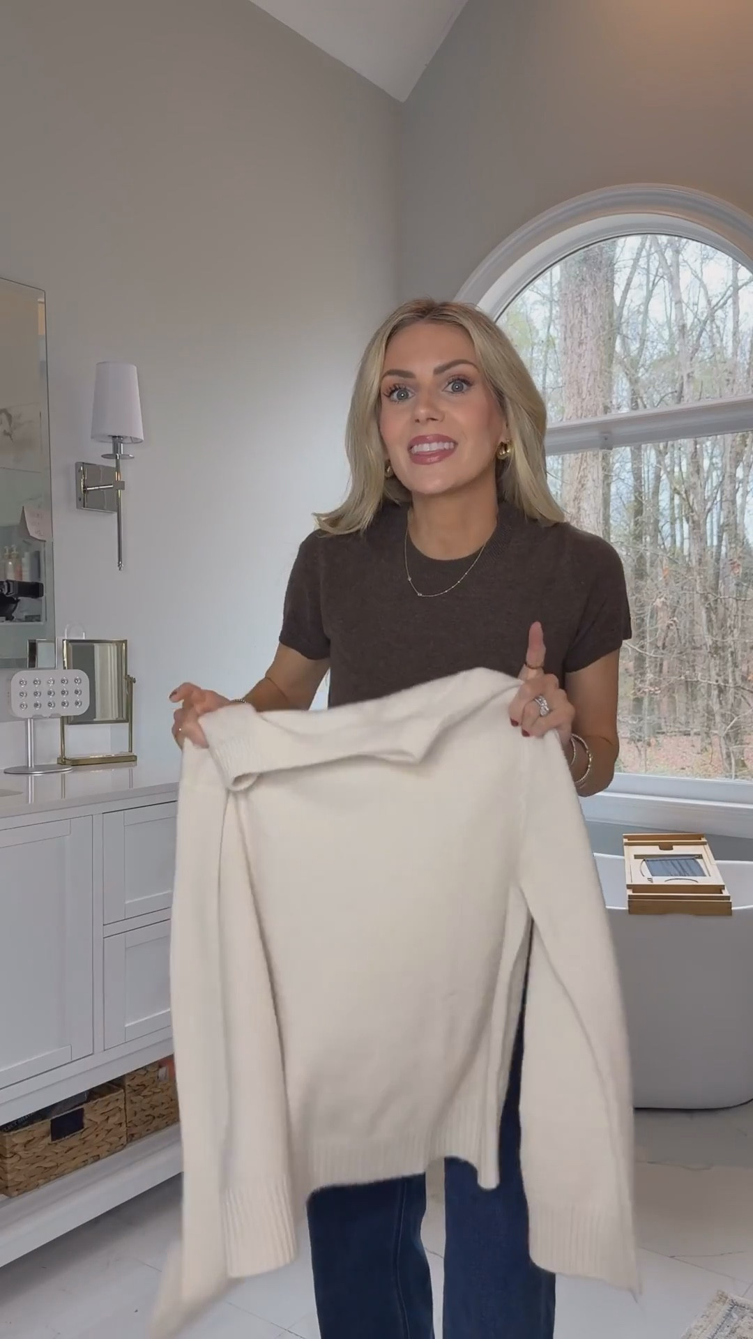 This is my most worn sweater, I have it in multiple colors! If you’re only looking to buy one sweater this season, this is it!  The material is super luxurious, it’s well-made and will last you for seasons to come! I especially love to drape it over my shoulders for that effortless layered look.  I size up one size  

@onequince #quincepartner 

#LTKgrwm #LTKSeasonal #LTKHoliday