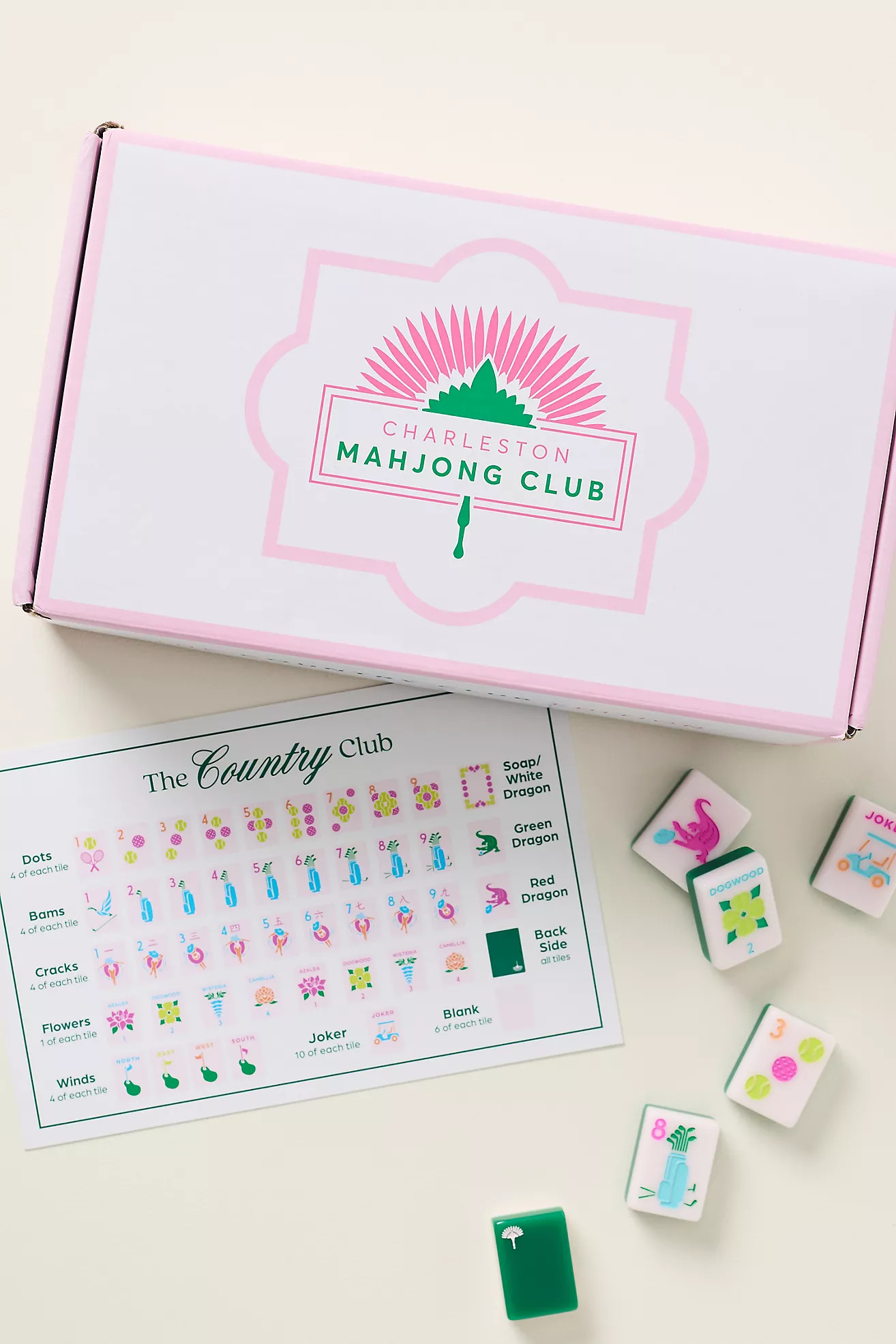 Charleston Mahjong Club Tile Set | Anthropologie (US)