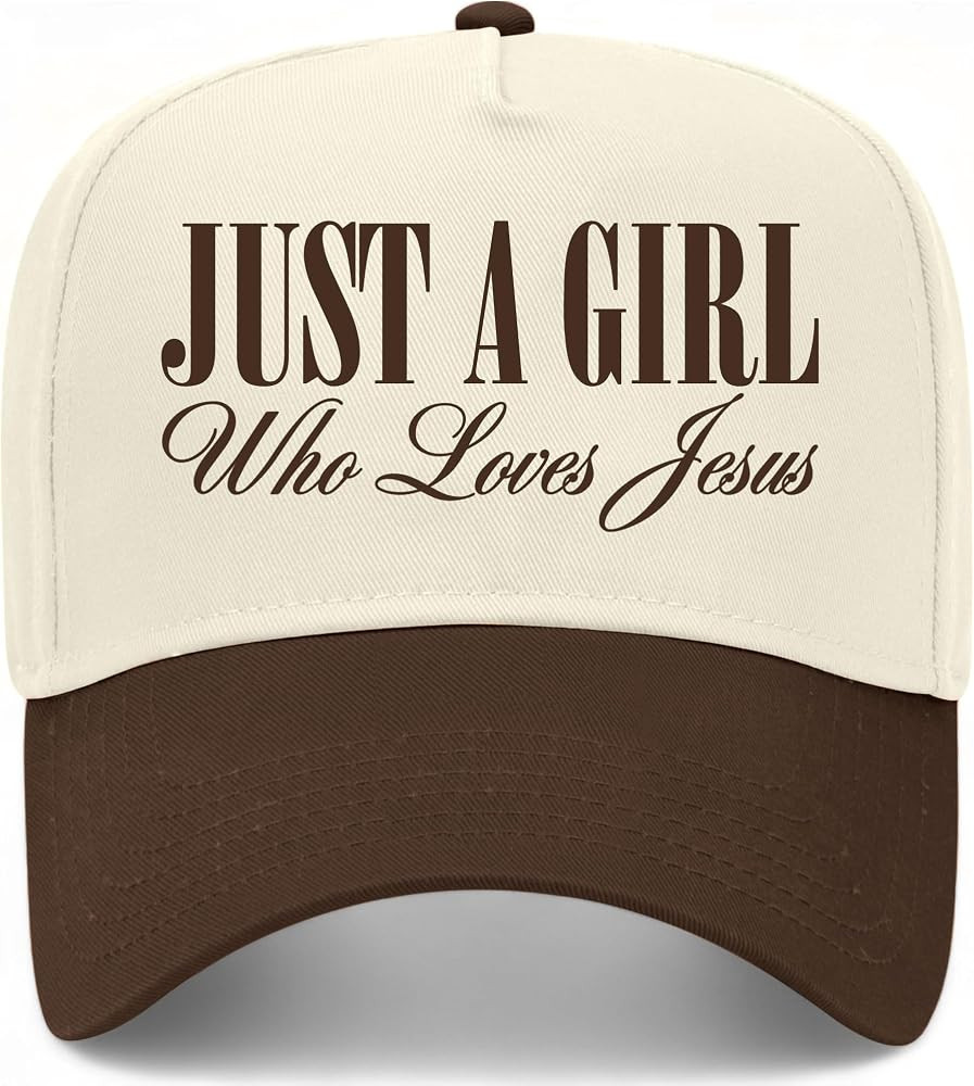 Just A Girl Who Loves Jesus Vintage Trucker Hat | Premium Snapback Baseball Hat for Women | Amazon (US)